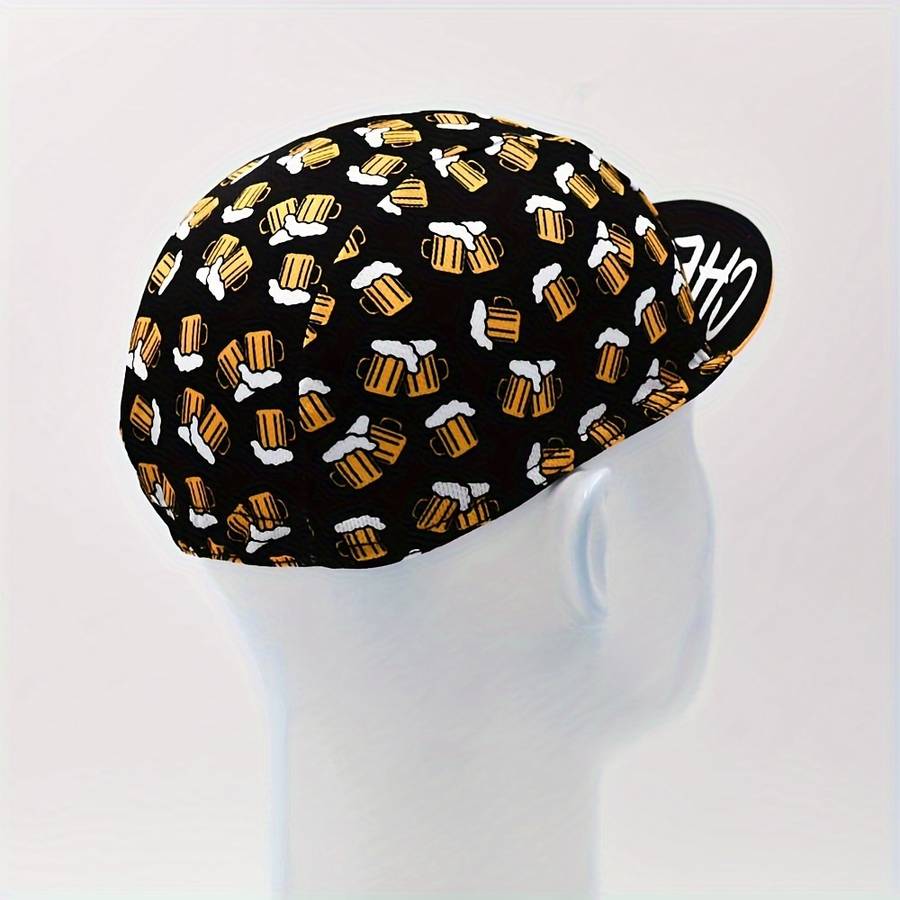 1pc Retro Beer Cycling Cap Road MTB Bicycle Hat Outdoor Sports Cap