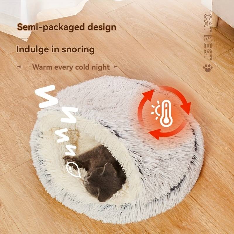 Pet supplies color Shell Nest Gradient Light Gray size 40cm  recommended curl sleep within 4 catties