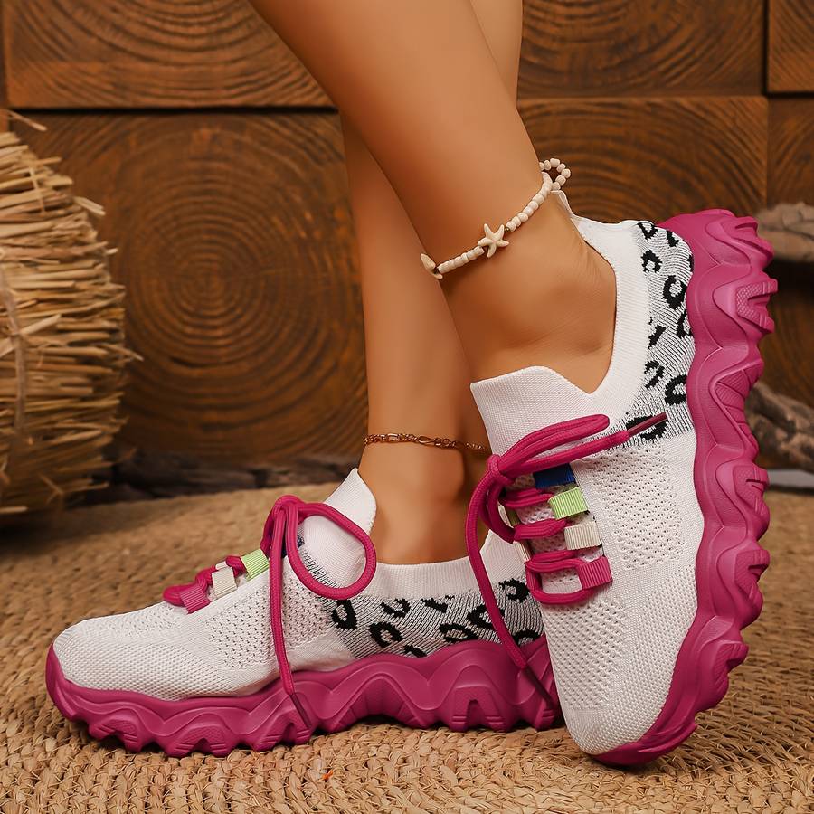 Women S Sneakers Color Pink White Sizeuk 5.5
