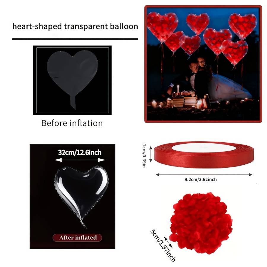 Sturdy Stylish Handcrafted Sets Love Heart Petal For Party Decoration Red