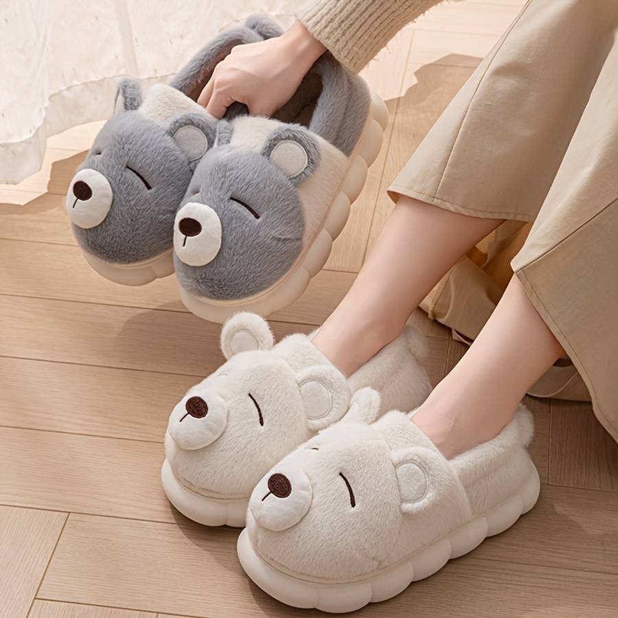 Cotton Slippers Color Grey Sizeuk 5-5.5 Big Kid