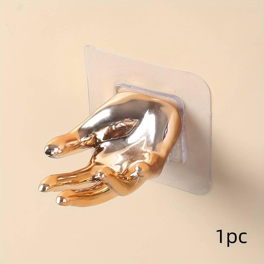 Creative Five Finger Self Adhesive Hooks For The Bedroom Living color Yellow 1pc