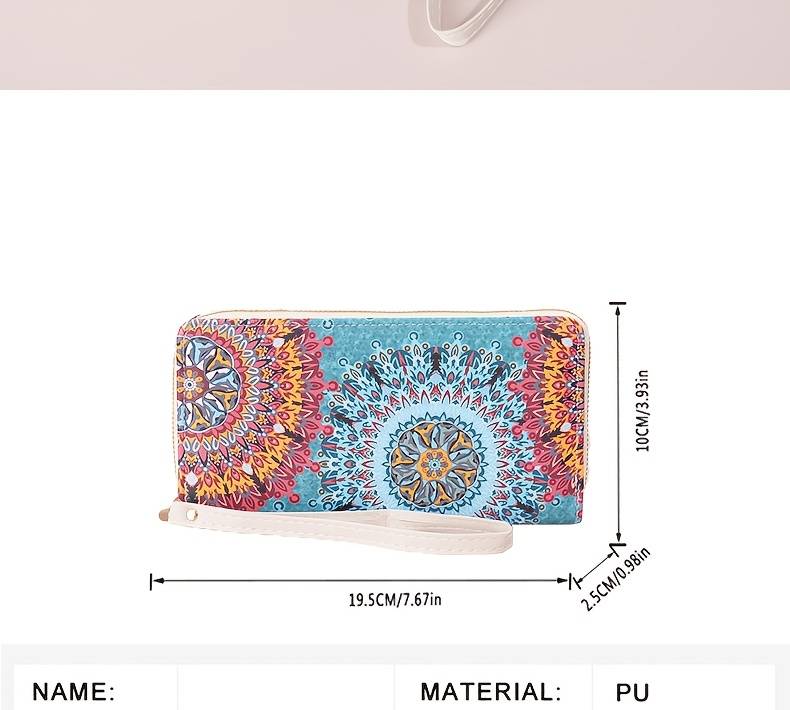 1pc Stylish Women'S Wallet 2025 New Long Style Large Capacity Handbag Pattern Design Zipper Wallet