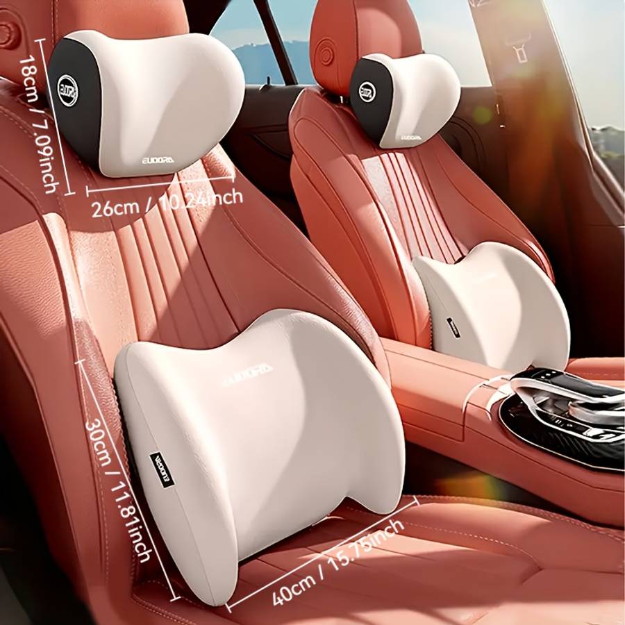 Car Seat Cushion Color Beige Color Quantity1 Head Pillow  1 Neck Pillow