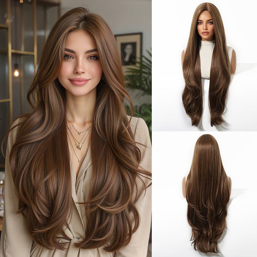 Women S Wigs Light Brown1 Hair Length81.28Cm