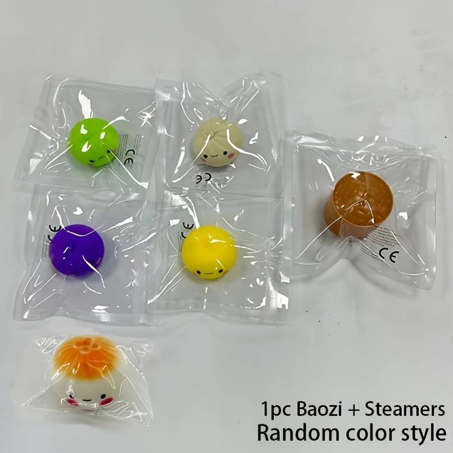 Squeezable Toys Color Random Color Style Style Bun Squeezing Toy