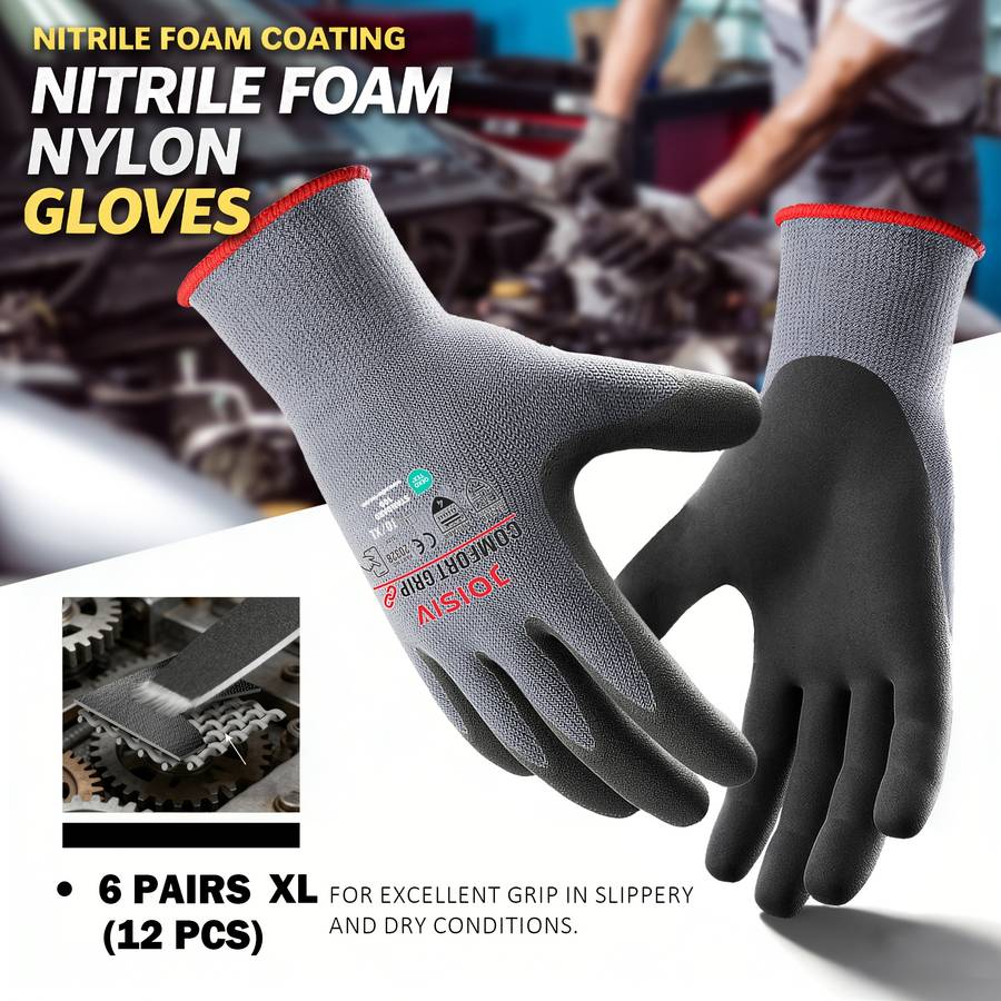 Work Gloves Color Orange6 Pairs 12 Pcs Sizexl