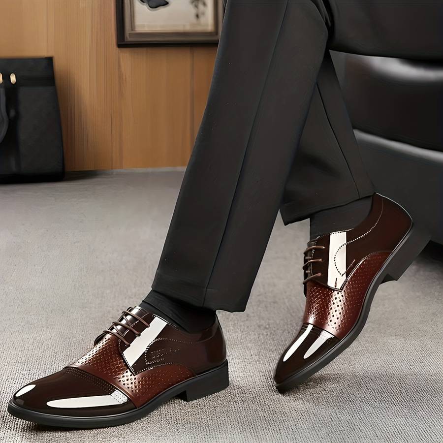 Mens Leather Shoes Color Black 2 Sizeuk 10