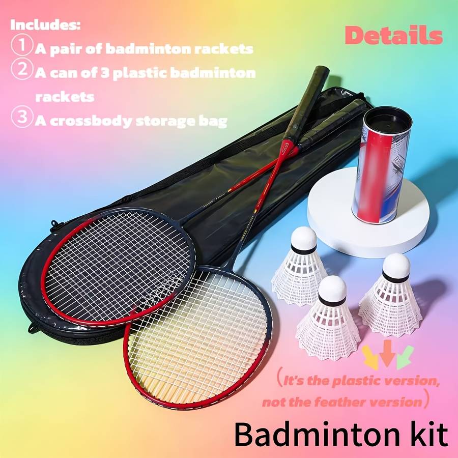 Badminton Racket Model 2 Rackets  Storage Bag  3 Balls Applicable Peopleadult