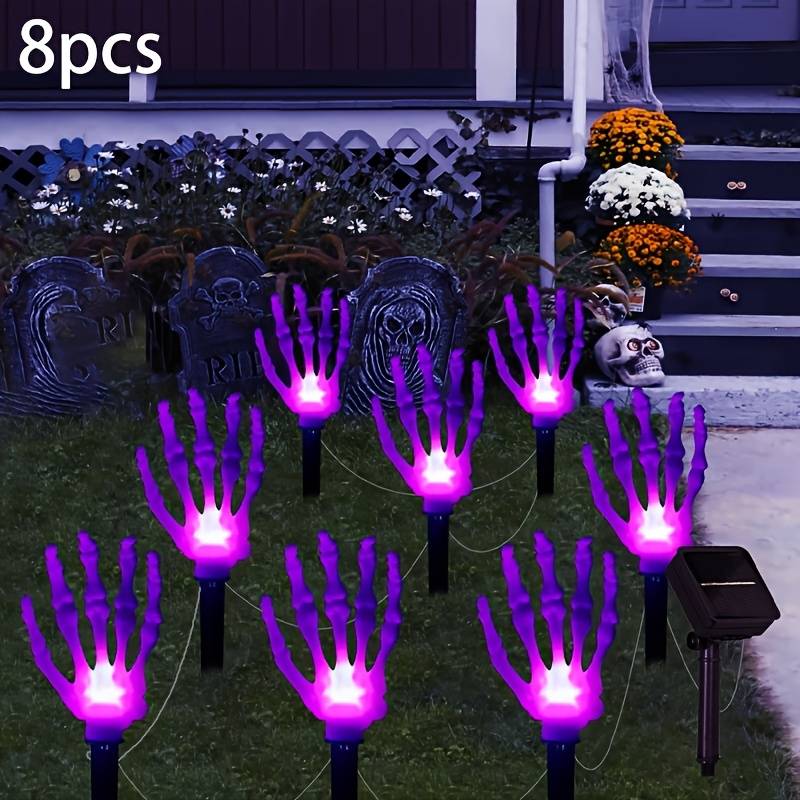 Halloween Decorations Items Funny Ghost  Purple Light  Quantity 8 Leds