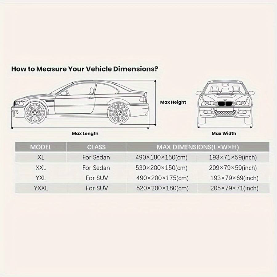 Car Cover Size Xxl