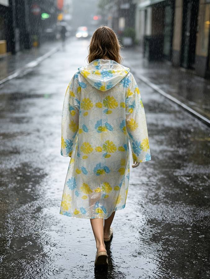 Raincoat White Size Asian Onesize