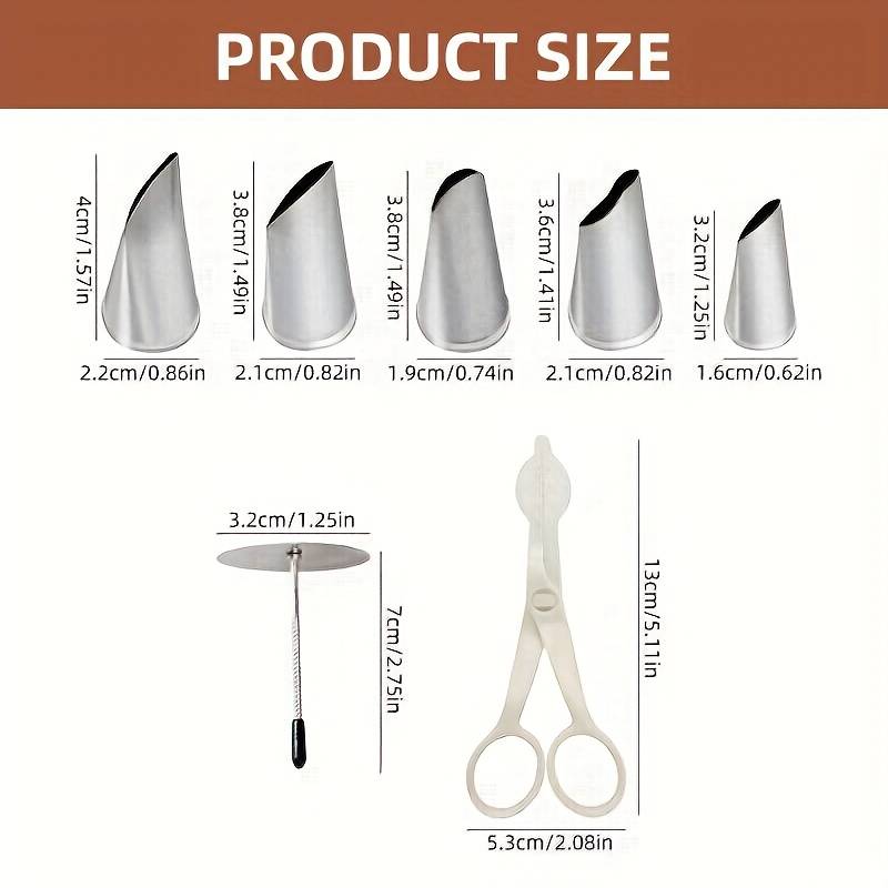 Professional Cake Decorating Head Color 2Pcs Decorating Scissors And Decorating Nails
