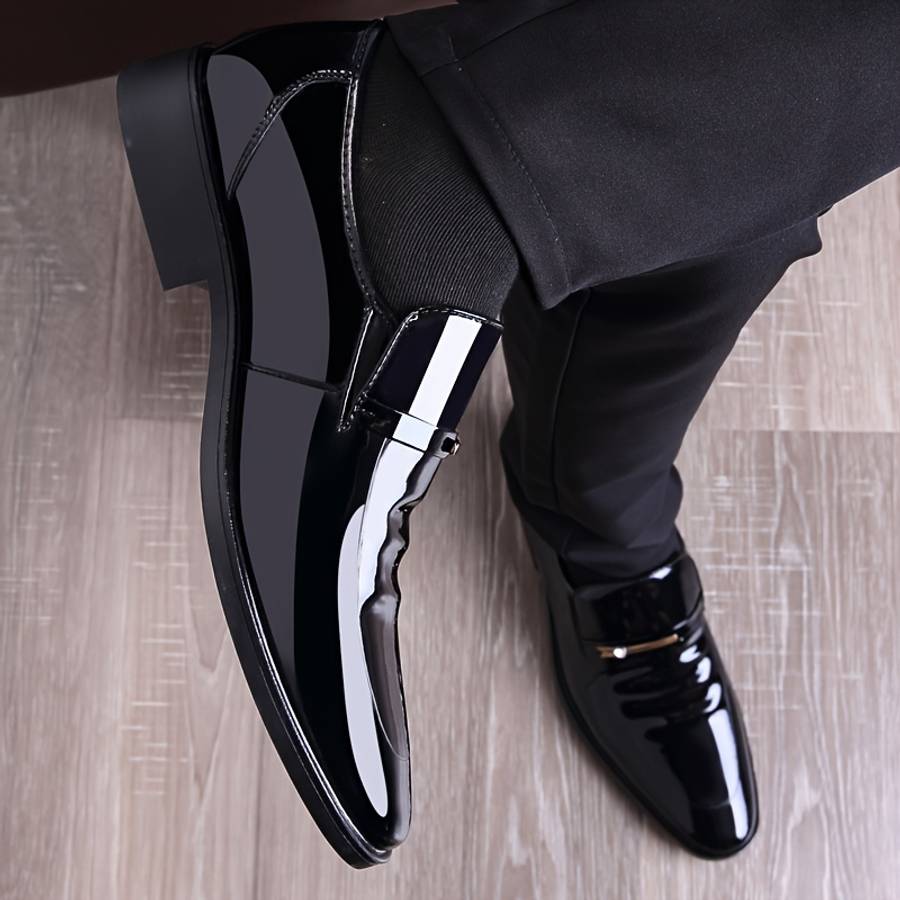 Mens Leather Shoes Color Black Sizeuk 8