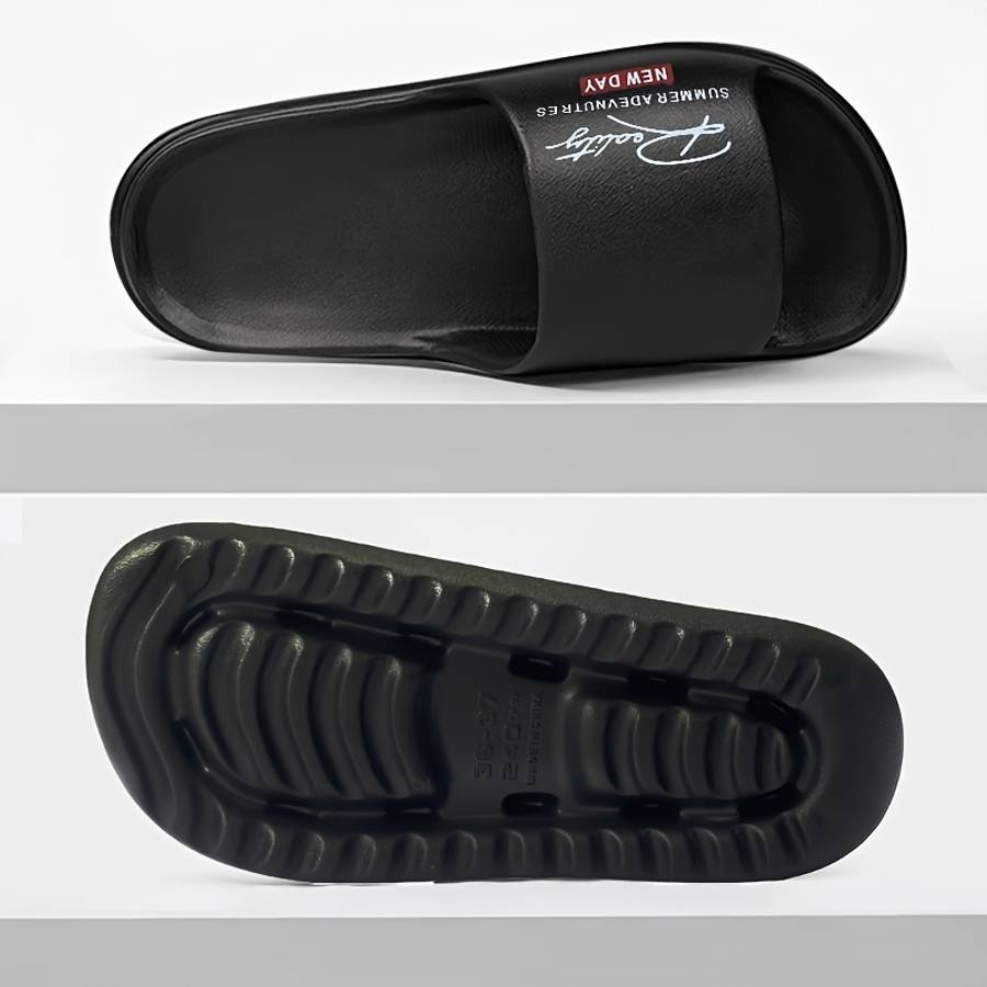 Men Slippers Summer Style Dark Brown Size Uk 6.5 To 7