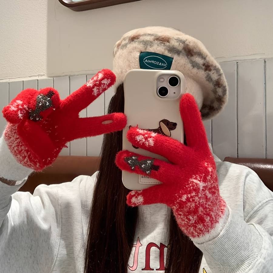 Gloves Color Red Sizeone-Size