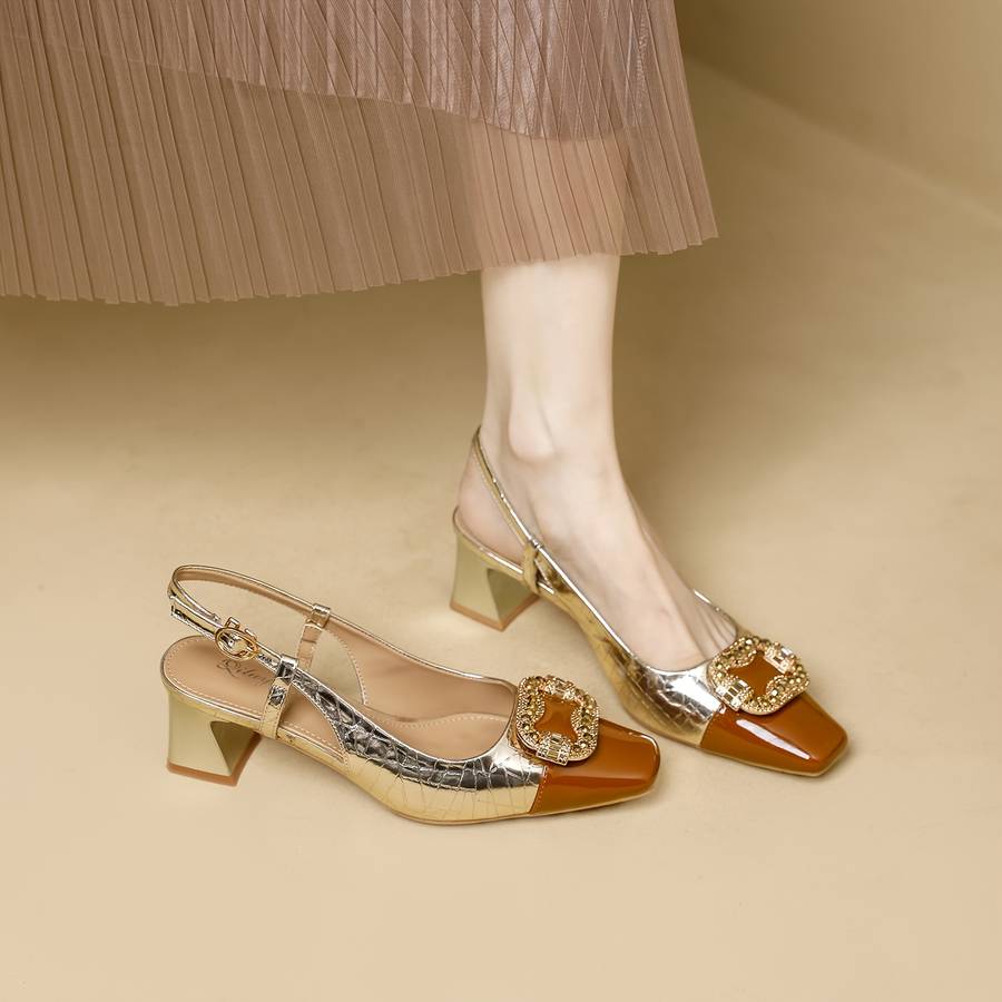 Women S High Heels Color Golden Sizeuk 4