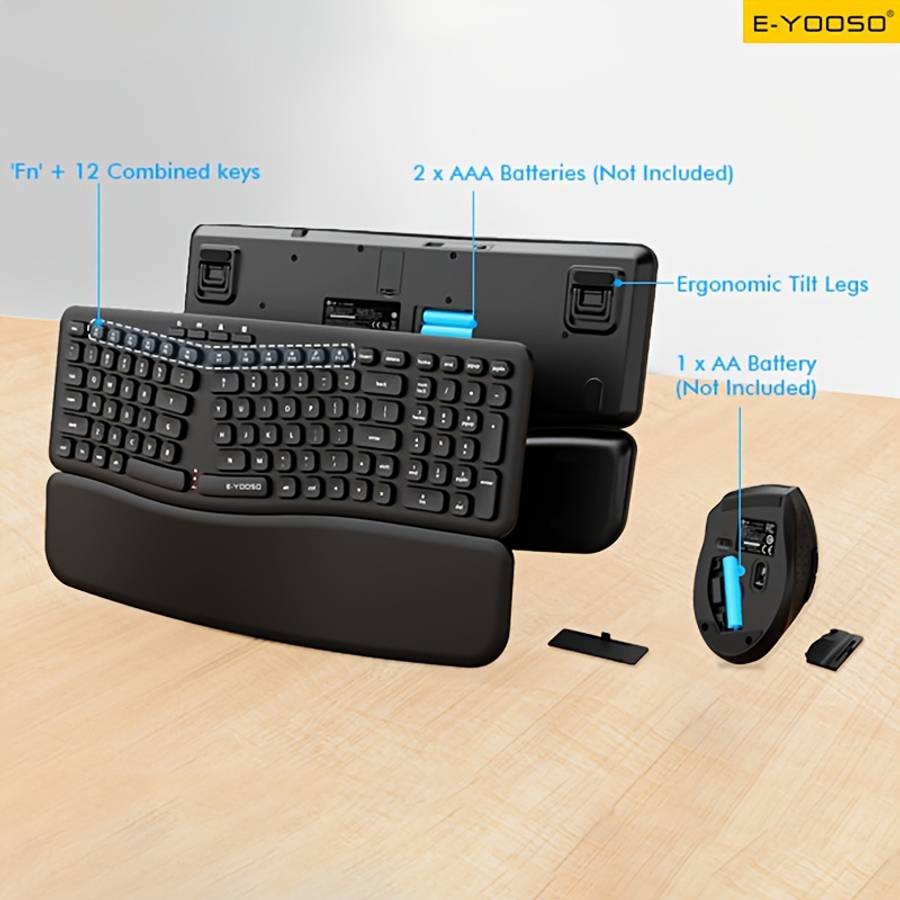 Advanced Abs Finish For Business Travel Yooso Wireless Keyboard And Mouse Set