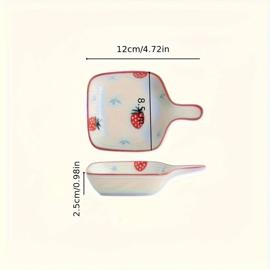 Bowl Color Strawberry Pattern