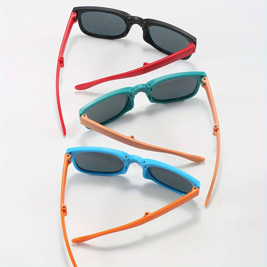 Kids Glasses 3Pcs Color Blue Orange Green Orange Black And Red