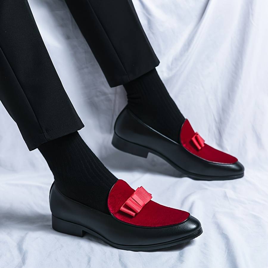 Mens Leather Shoes Color Red Sizeuk 5.5