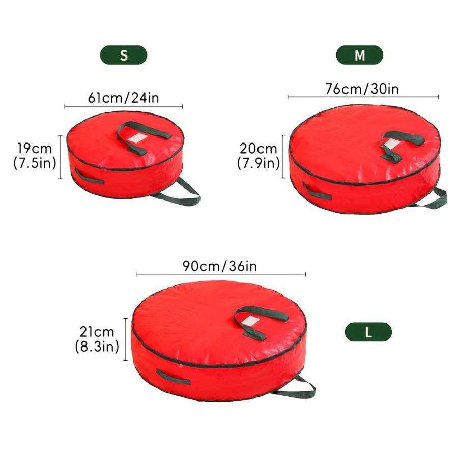 Premium Christmas Garland Storage Holiday Decorative Zipper Mobile Handbag For