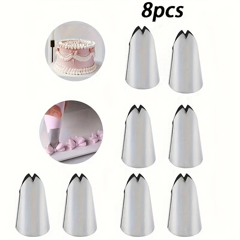 Professional Cake Decorating Head Items Flower Veneer Nozzle   8Pcs