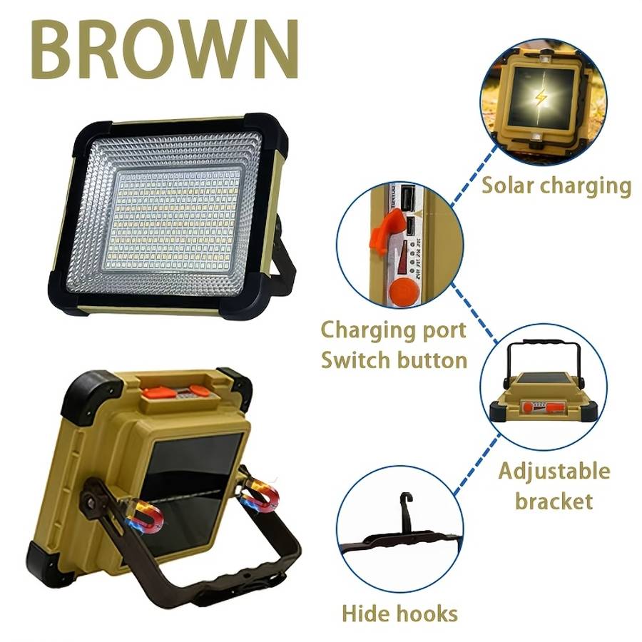 Solar Emergency Lights Color Brown