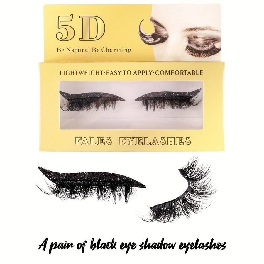 5 Pairs D Curl Cluster Lashes Color 1 Pair Of Black
