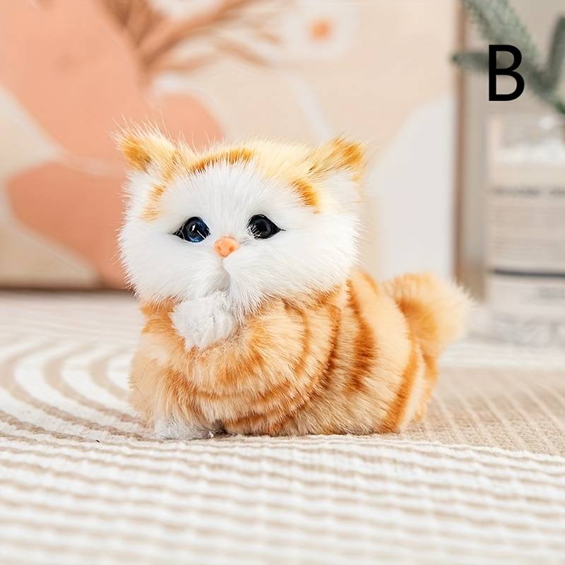 Toy Doll Color Leg Lifting Cat Cyan