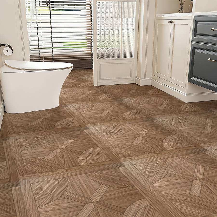 Self Adhesive Floor Stickers 40*120Cm 15.74*47.24Inch 2D Wood Grain