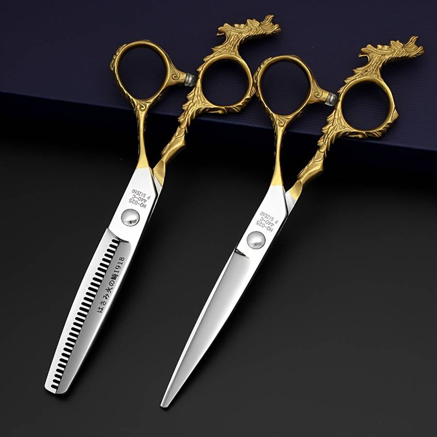 Hairdressing Scissors Items Hizaki Dragon Handle 6 Inch Straight Scissors