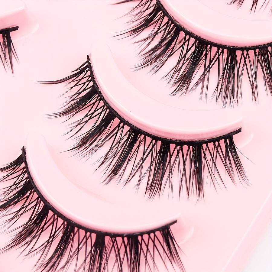 False Eyelashes Color Black Capacity 5 Pairs