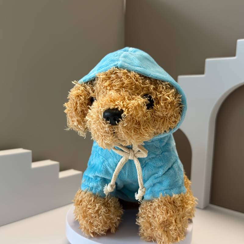Toy Doll Color White Teddy In Yellow Hoodie