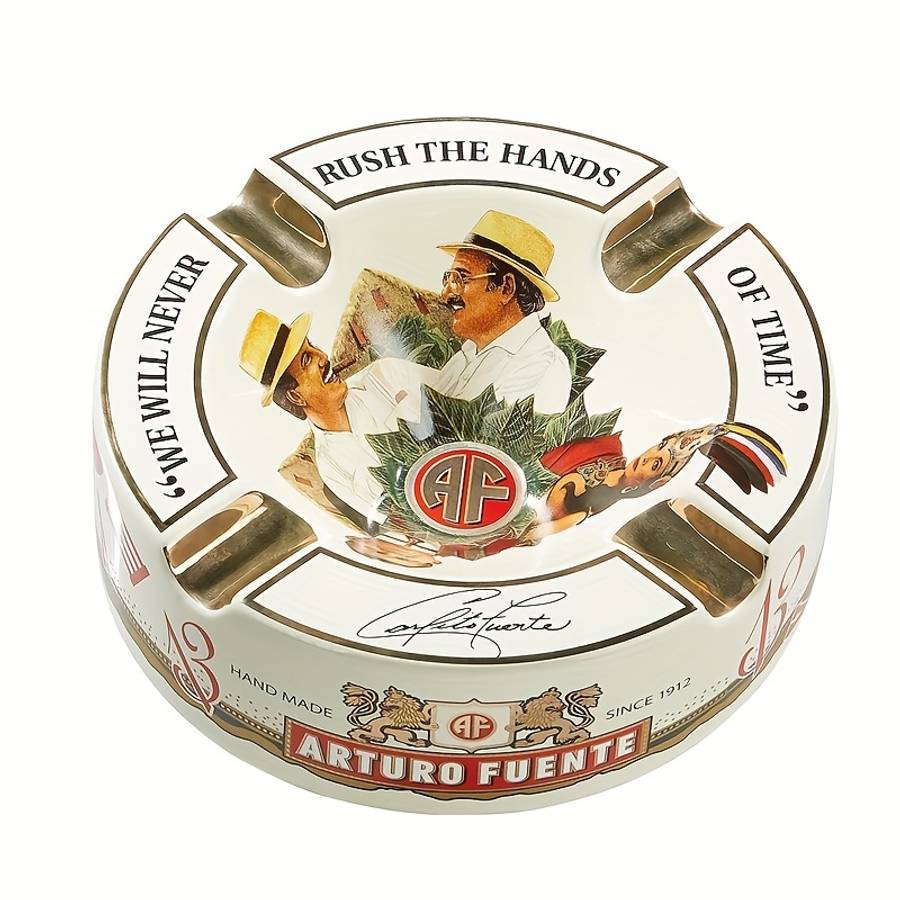 Modern Luxury Ceramic Cigar Ashtray Large Round Multi Slot Design With Gift Box