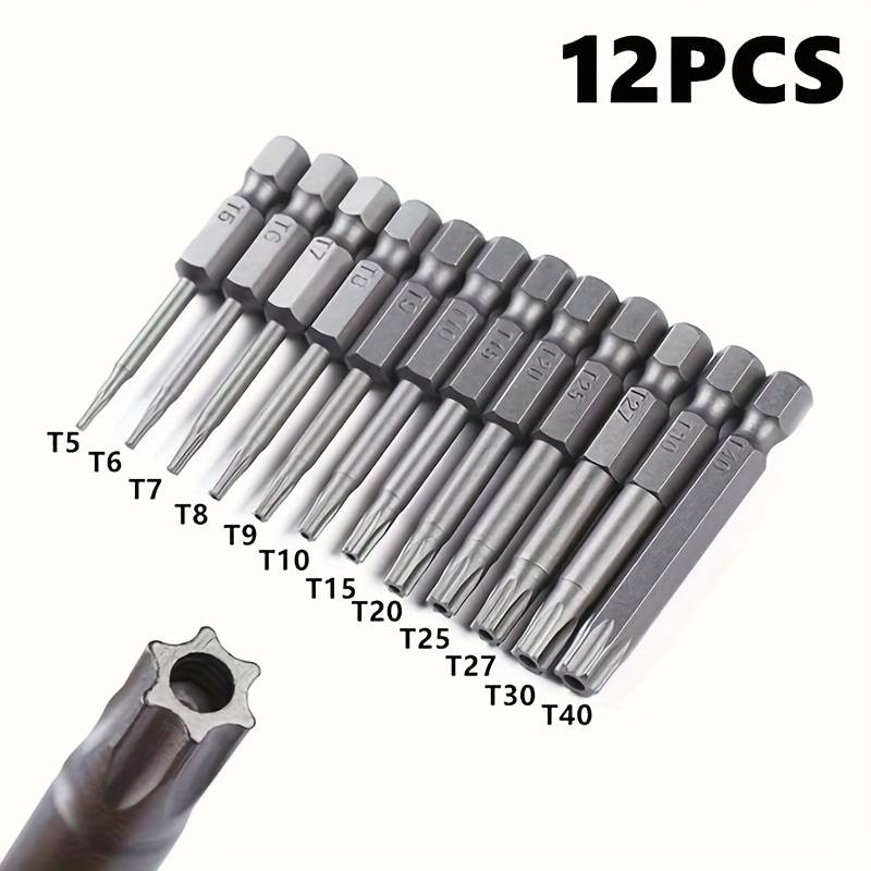 Screwdriver Bit Tool Set Size Silvery Quantity 12Pcs
