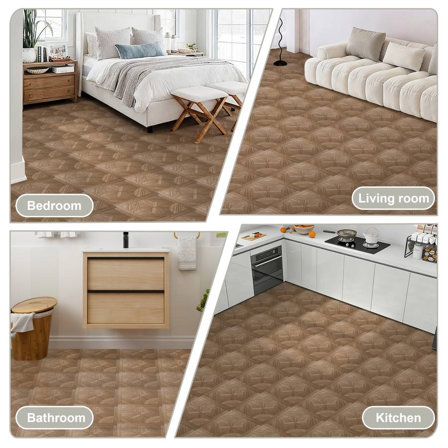 Self Adhesive Floor Stickers 40*120Cm 15.74*47.24Inch 2D Wood Grain