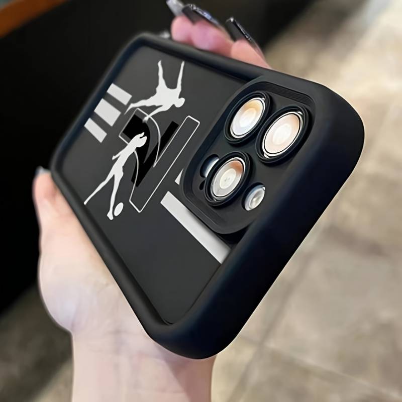 1Pc Black For iPhone 15 Pro Football Player Number 7 Phone Case