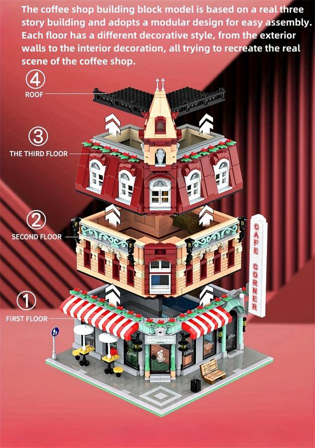 Building Toy Architectural Model Toy Set Quantity 1950Pcs