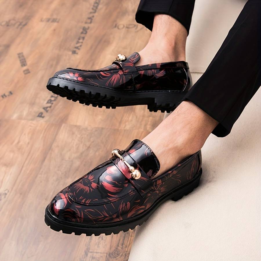 Mens Leather Shoes Color Red Sizeuk 8