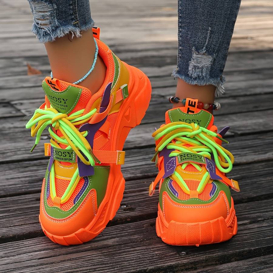 Women S Sneakers Color Orange Sizeuk 2.5