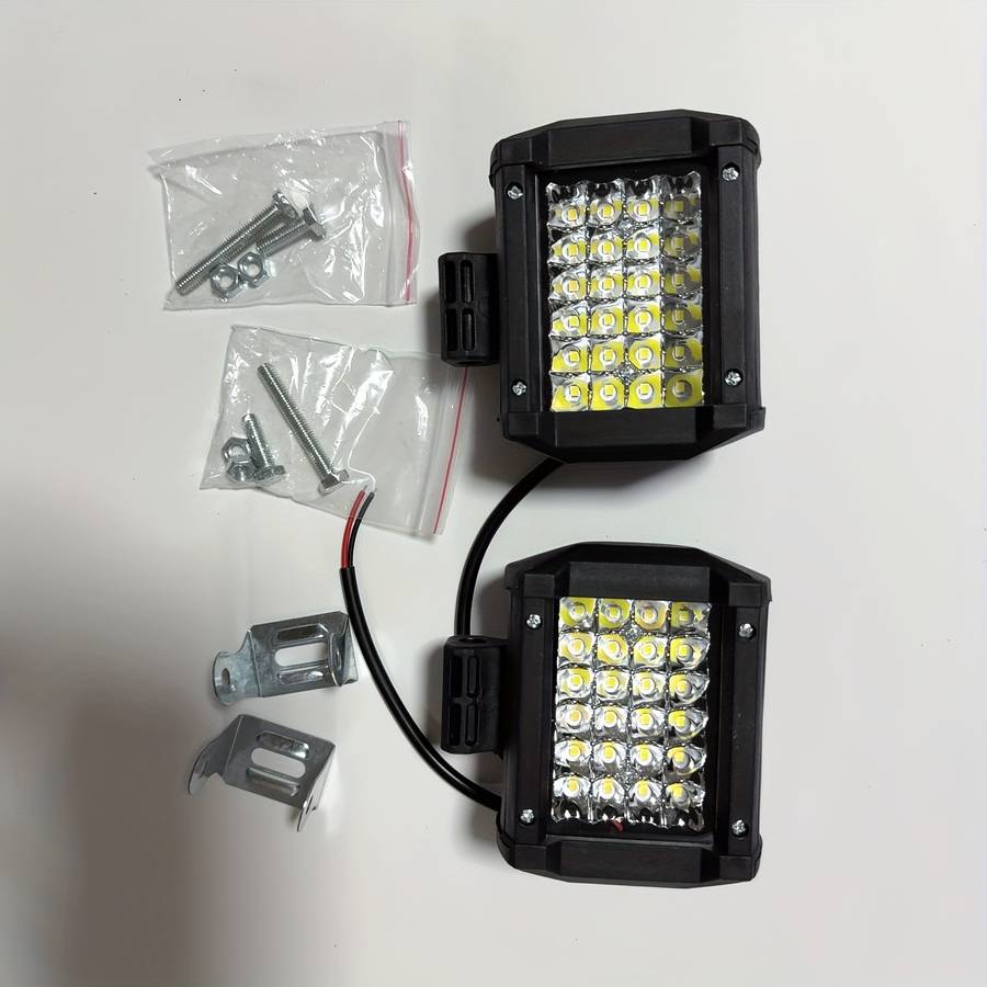 2pcs 72W LED Off-Road Driving Lights 4-Inch 14400 Lumens 3000+ Brightness Alumin