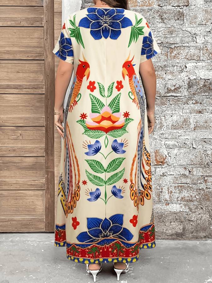 Women S Dress Color Apricot Size 5Xl