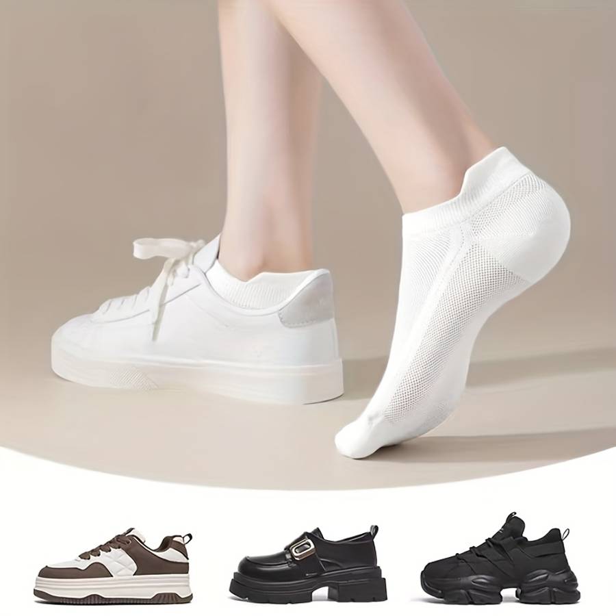 Women S Socks Color 5 Pairs Of White 5Pack Size Onesize