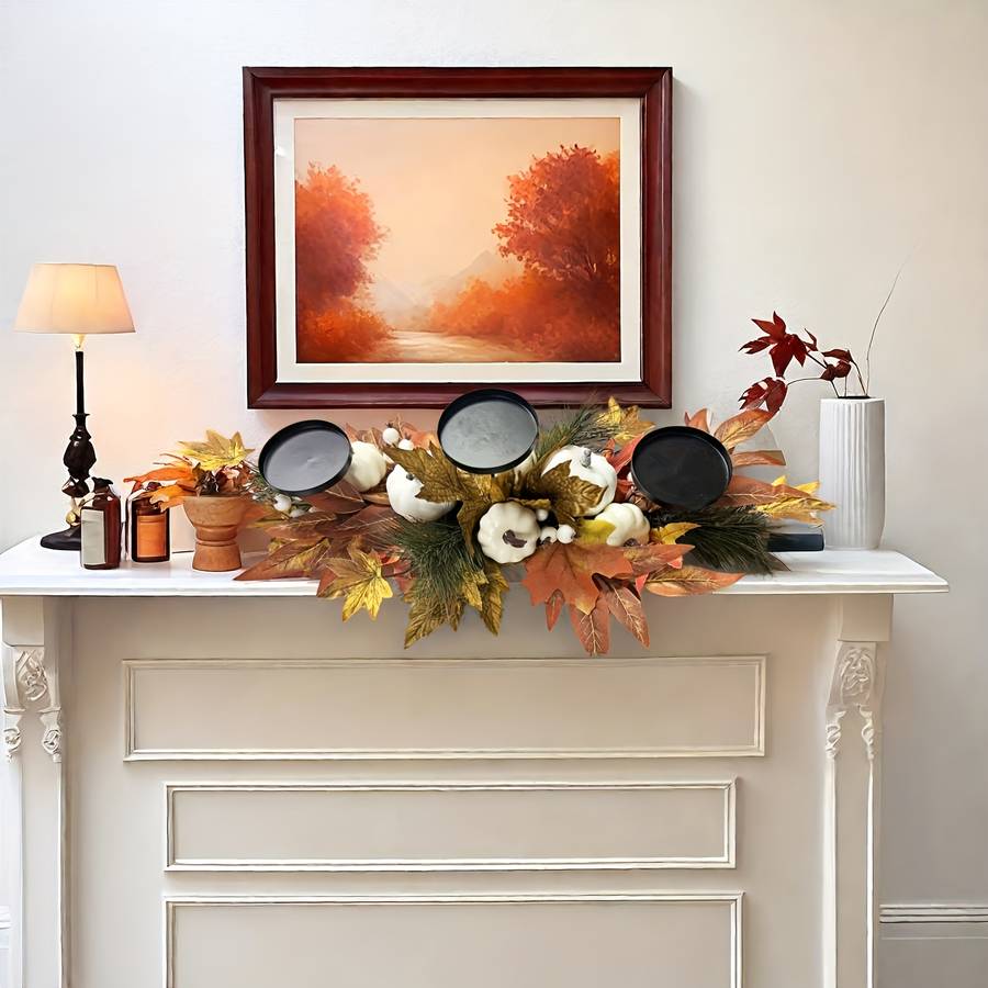 Halloween Decorations Style Pumpkin Candlesticks
