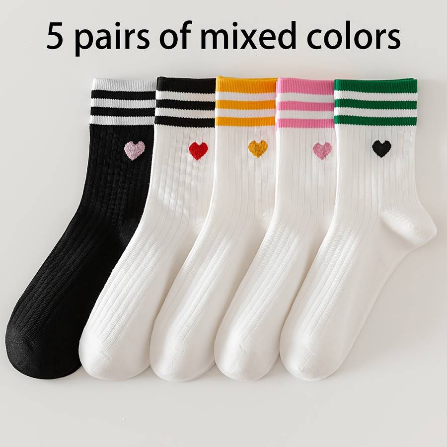 Women S Socks Color 5Pairs Mixed Colors Size Onesize