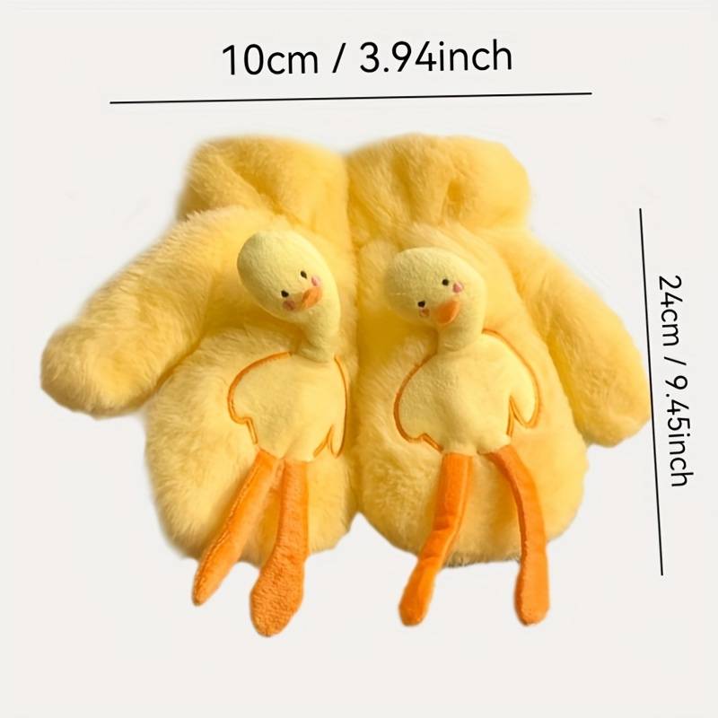 Winter Gloves Color Cream White To Bunny