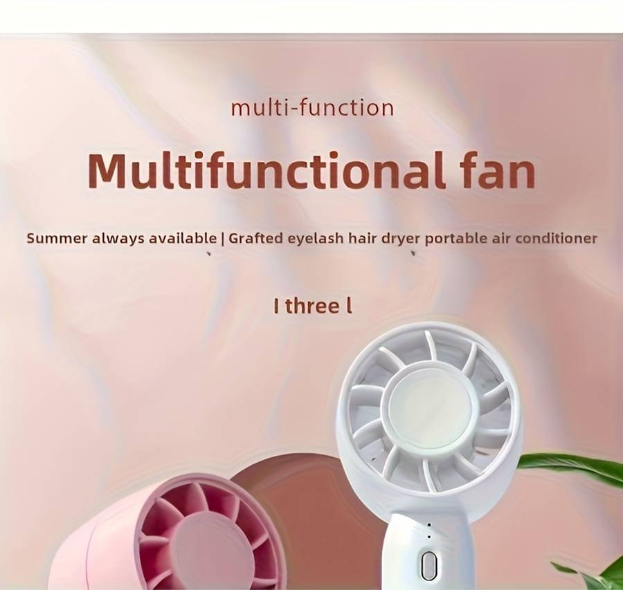Portable Mini Handheld Fan Usb Rechargeable Cooling Fan Stand 3 Speed