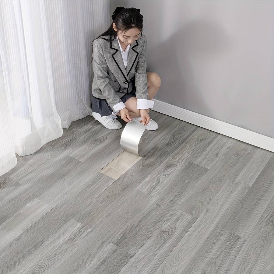 Self Adhesive Floor Stickers Gray 30Pcs