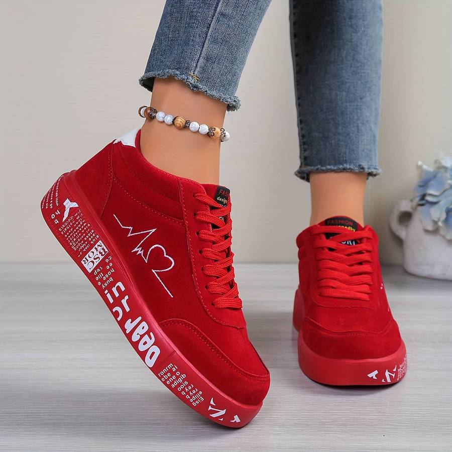 Women S Sneakers Color Red Sizeuk 4
